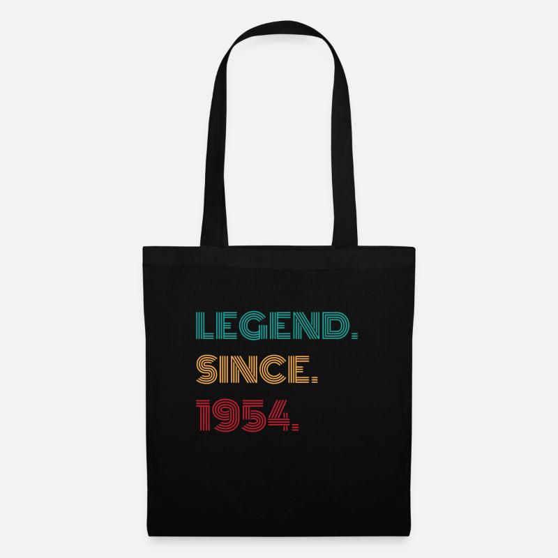 Legendär seit 1954 Vintage Geburtstag Geschenk - Stoffbeutel - Schwarz