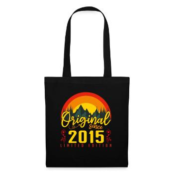 Geburtstag 2015 Geburtstag Jahrgang 2015 Geschenk - Stoffbeutel - Schwarz - Vorne