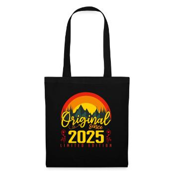 Anniversaire 2025 Anniversaire né en 2025 cadeau - Sac en tissu - noir - Devant