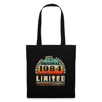 Vinatge 1984 Geburtstagsgeschenk - Stoffbeutel - Schwarz - Vorne
