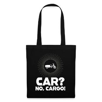 Car No Cargo Bicycle Cargobike - Tote Bag - black - Front