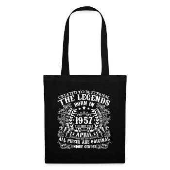 April 1957 Birthday 1957 April April Gift - Tote Bag - black - Front