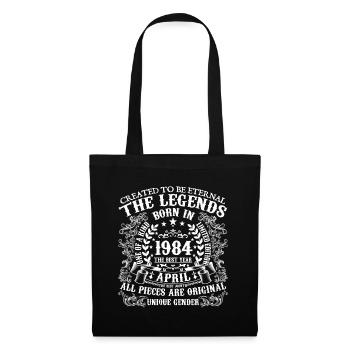 April 1984 Birthday 1984 April Year - Tote Bag - black - Front