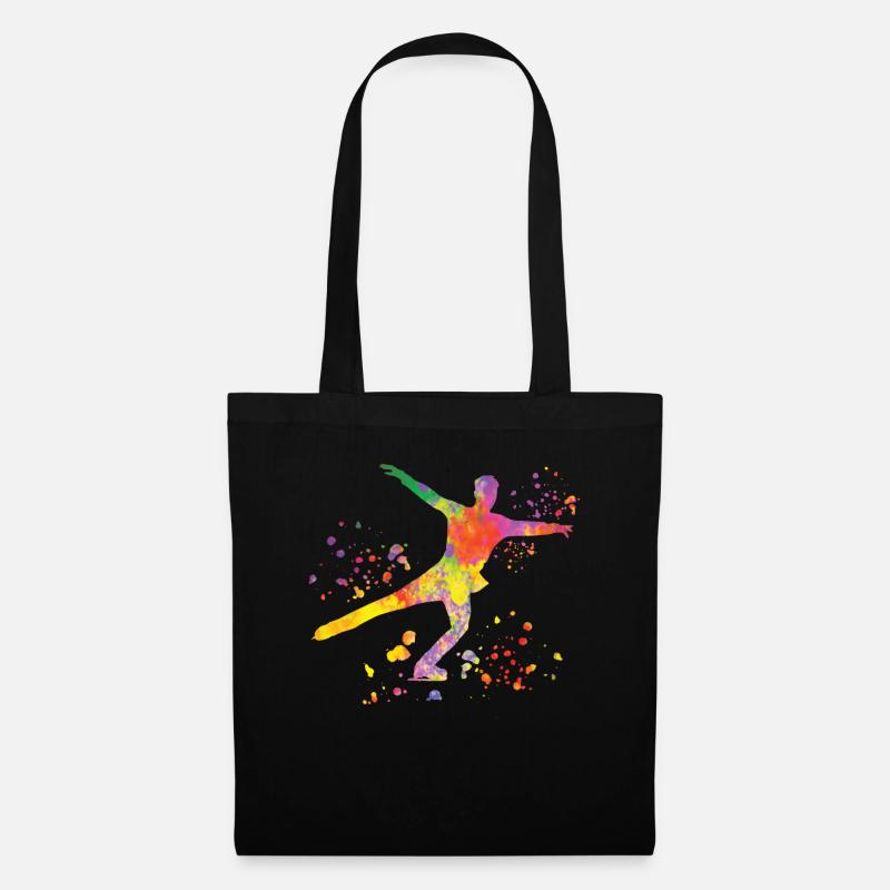 Eiskunstläufer Schlittschuhlaufen Eiskunstlauf - Stoffbeutel - Schwarz
