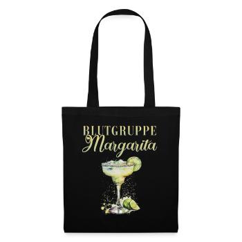 Blutgruppe Margarita Tequila Junggesellenabschied - Stoffbeutel - Schwarz - Vorne