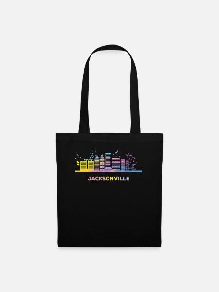 Jacksonvillians Skyline Jacksonville - Stoffbeutel - Schwarz