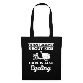 Cargo Bike Parents Bicycle Cargobike - Tote Bag - black - Front