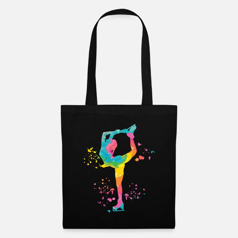 Eiskunstläufer Schlittschuhlaufen Eiskunstlauf - Stoffbeutel - Schwarz