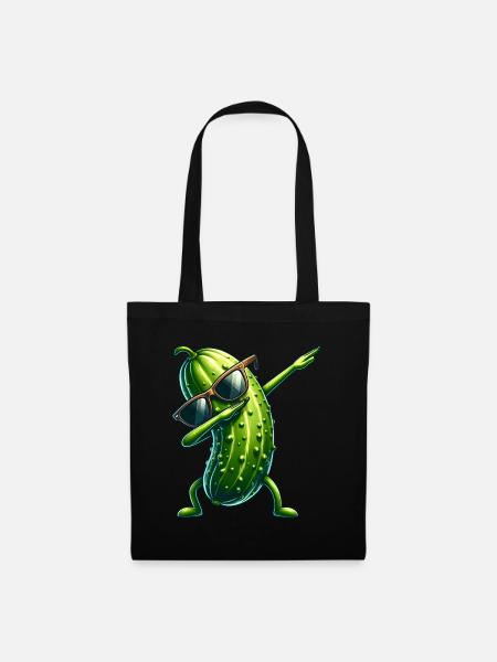 Saure Gurke Dabbing Pickle - Stoffbeutel - Schwarz