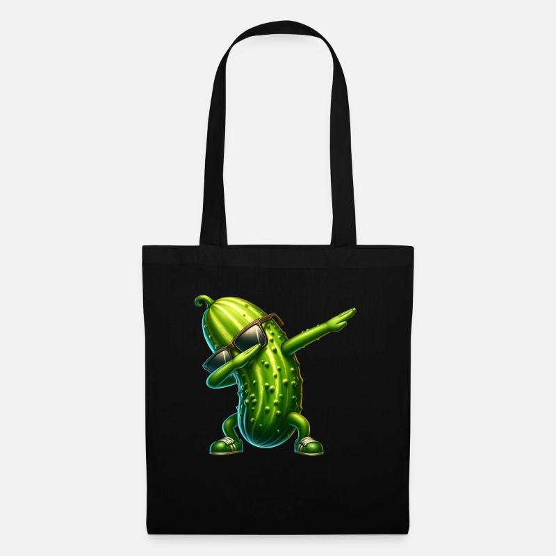 Saure Gurke Dabbing Pickle Lustig - Stoffbeutel - Schwarz