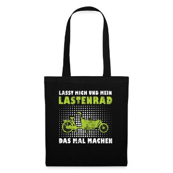 Cargo Bike Retro Cargo Bike Cargobike - Tote Bag - black - Front