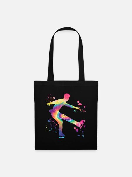 Eiskunstläufer Schlittschuhlaufen Eiskunstlauf - Stoffbeutel - Schwarz