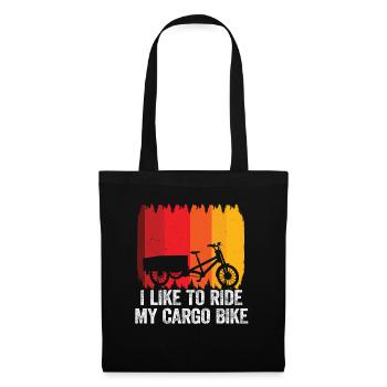 I like to ride my Cargo-bike Cargobike - Tote Bag - black - Front