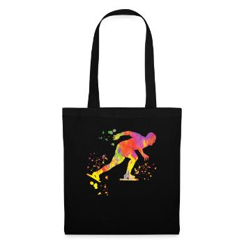 Speed skater Sportswoman Speed Skating - Tote Bag - black - Front