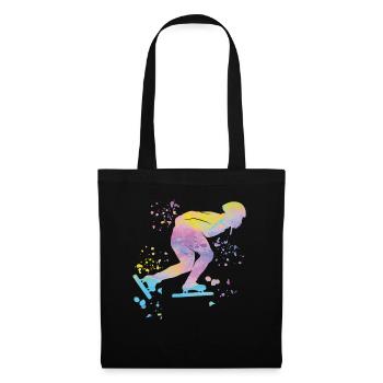 Speed skater Sportswoman Speed Skating - Tote Bag - black - Front