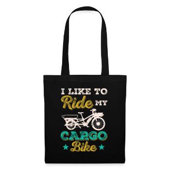 I like to ride my Cargo-bike Cargobike - Tote Bag - black - Front