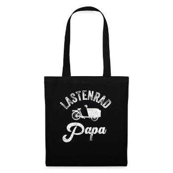 Lastenrad Papa Retro Fahhrad Cargobike - Stoffbeutel - Schwarz - Vorne
