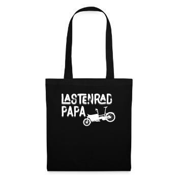 Lastenrad Papa Retro Fahhrad Cargobike - Stoffbeutel - Schwarz - Vorne