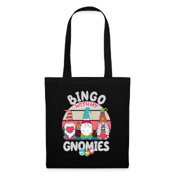 Bingo avec mes gnomies Bingo amusant - Sac en tissu - noir - Devant