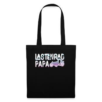 Lastenrad Papa Retro Fahhrad Cargobike - Stoffbeutel - Schwarz - Vorne
