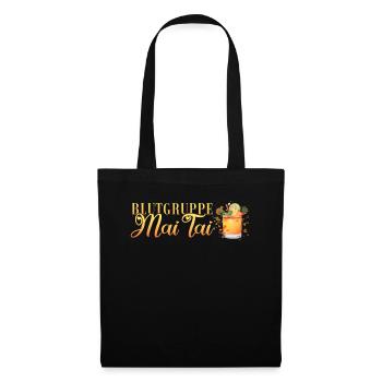 Groupe sanguin Mai Tai Enterrement de vie de jeune fille Barman - Sac en tissu - noir - Devant