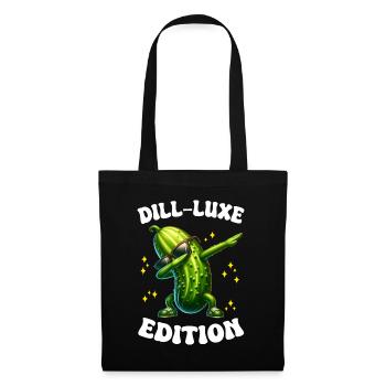 Saure Gurke Gewürzgurke Dill - Stoffbeutel - Schwarz - Vorne