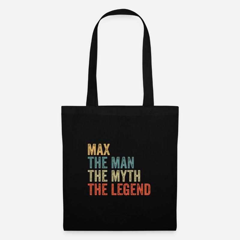 Max the man the myth - Stoffbeutel - Schwarz