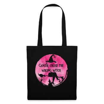 Cancer Sorcière Rose Cancer du sein - Sac en tissu - noir - Devant