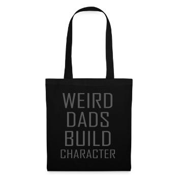 Pères étranges Forme Personnage Père drôle - Sac en tissu - noir - Devant
