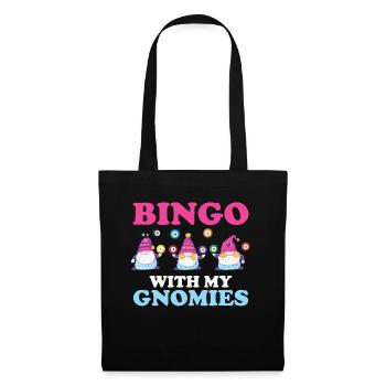 Bingo avec mes gnomies Bingo amusant - Sac en tissu - noir - Devant