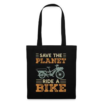 Save The Planet Cargo Bike Cargo Bike - Tote Bag - black - Front