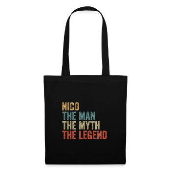 Nico l’homme, le mythe - Sac en tissu - noir - Devant