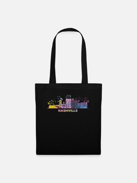 Nashvillian Skyline Nashville - Stoffbeutel - Schwarz