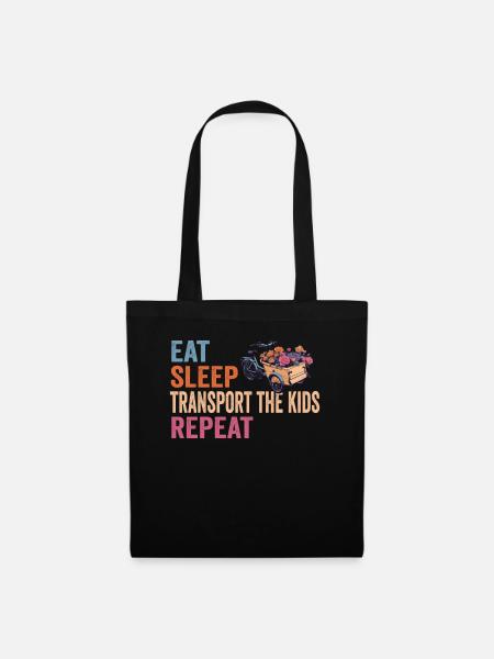 Eat Sleep Repeat Cargo Cargobike - Stoffbeutel - Schwarz