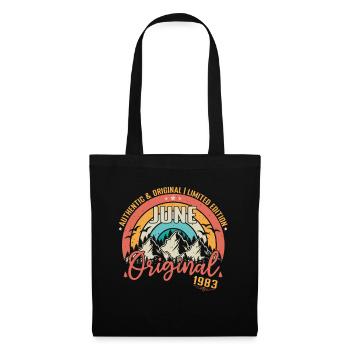 Juin 1983 Juin anniversaire 1983 Juin Originale - Sac en tissu - noir - Devant
