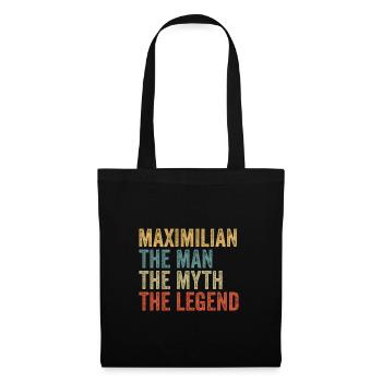 Maximilian the man the myth - Stoffbeutel - Schwarz - Vorne