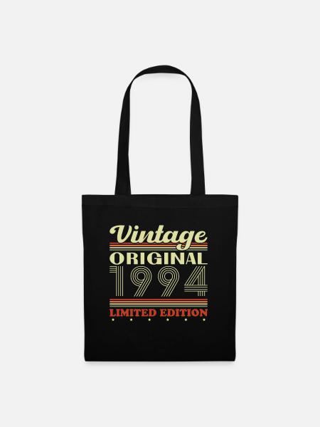 Original 1994 Vintage Retro Geburtstagsgeschenk - Stoffbeutel - Schwarz
