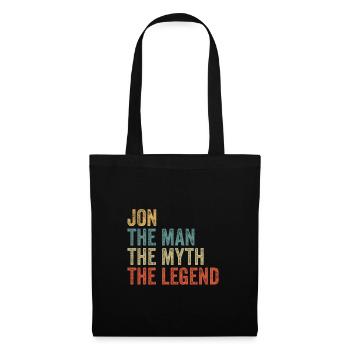 Jon the man the myth - Stoffbeutel - Schwarz - Vorne