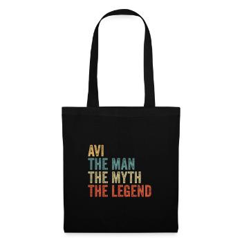 Avi the man the myth - Stoffbeutel - Schwarz - Vorne