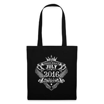 Juli 2016 Geburtstag Juli 2016 Juli - Stoffbeutel - Schwarz - Vorne