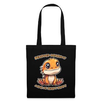 Bearded Dragon Saying Fun Funny Bearded Dragon Gift - Tote Bag - black - Front