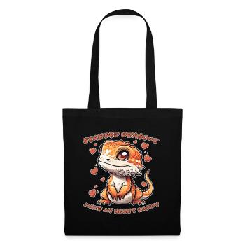 Bearded Dragon Saying Fun Funny Bearded Dragon Gift - Tote Bag - black - Front