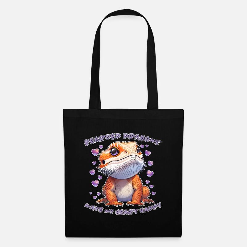 Bartagamen Spruch Fun Lustiges Bartagamen Geschenk - Stoffbeutel - Schwarz