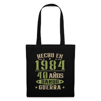 Fabriqué en 1984 40 ans d’existence Cadeau d’anniversaire - Sac en tissu - noir - Devant