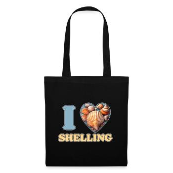 J’aime bombarder des coquillages Shell Collector Gift - Sac en tissu - noir - Devant