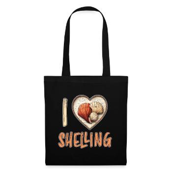 J’aime bombarder des coquillages Shell Collector Gift - Sac en tissu - noir - Devant