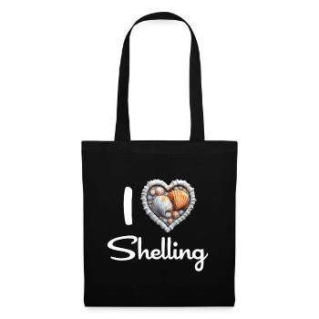 J’aime bombarder des coquillages Shell Collector Gift - Sac en tissu - noir - Devant