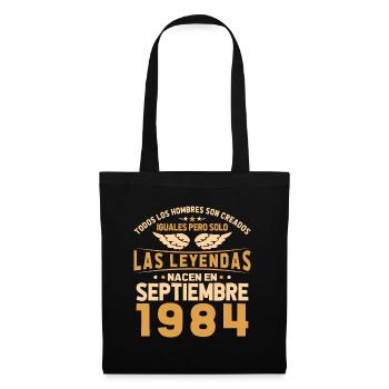 Les Legends sont nés en septembre 1984 - Sac en tissu - noir - Devant