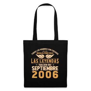 Les Legends sont nés en septembre 2006 - Sac en tissu - noir - Devant