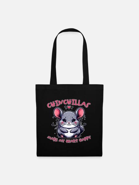 Chinchilla Spruch Lustiges Chinchilla Geschenk - Stoffbeutel - Schwarz